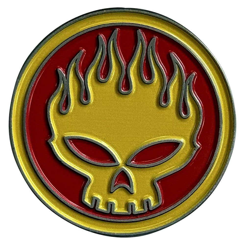 The Offspring - Skull Logo Pin - Rood/Geel
